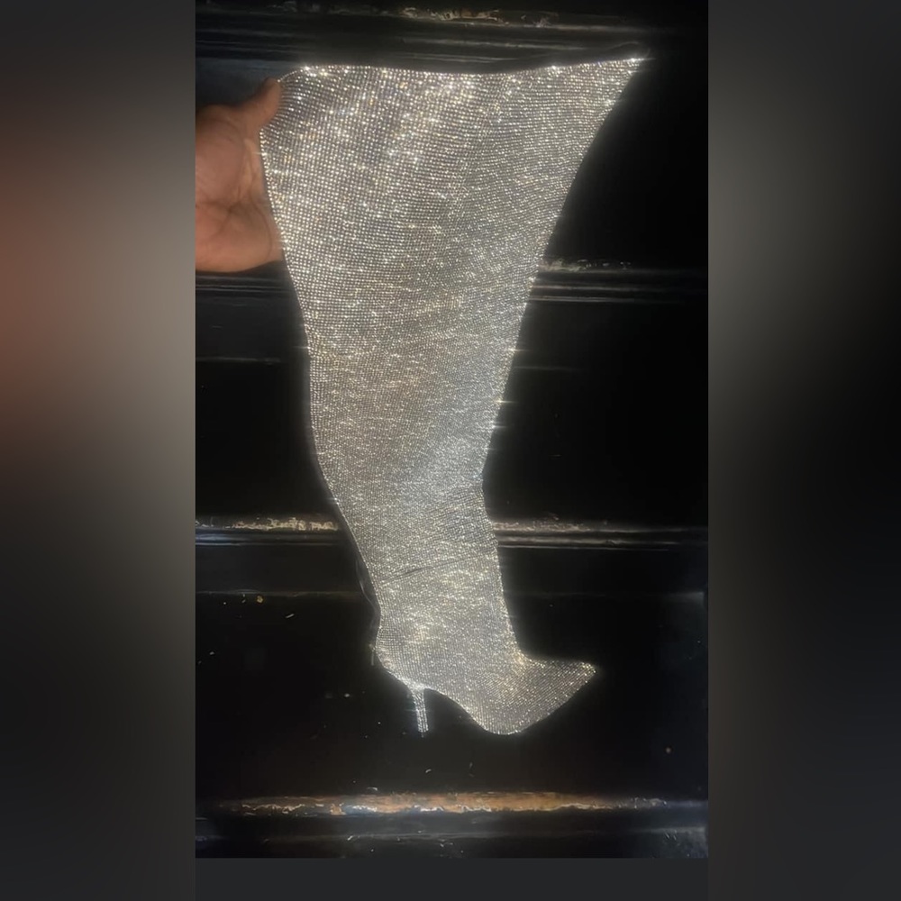 New blinged out over knee boots